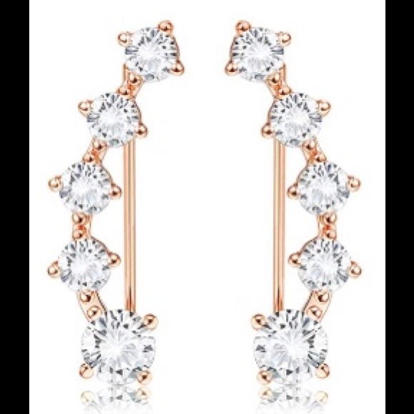 HP🔥🌹Beautiful 🌹Crystal Climber Earrings 🌹NWT🏷 - Picture 8 of 10